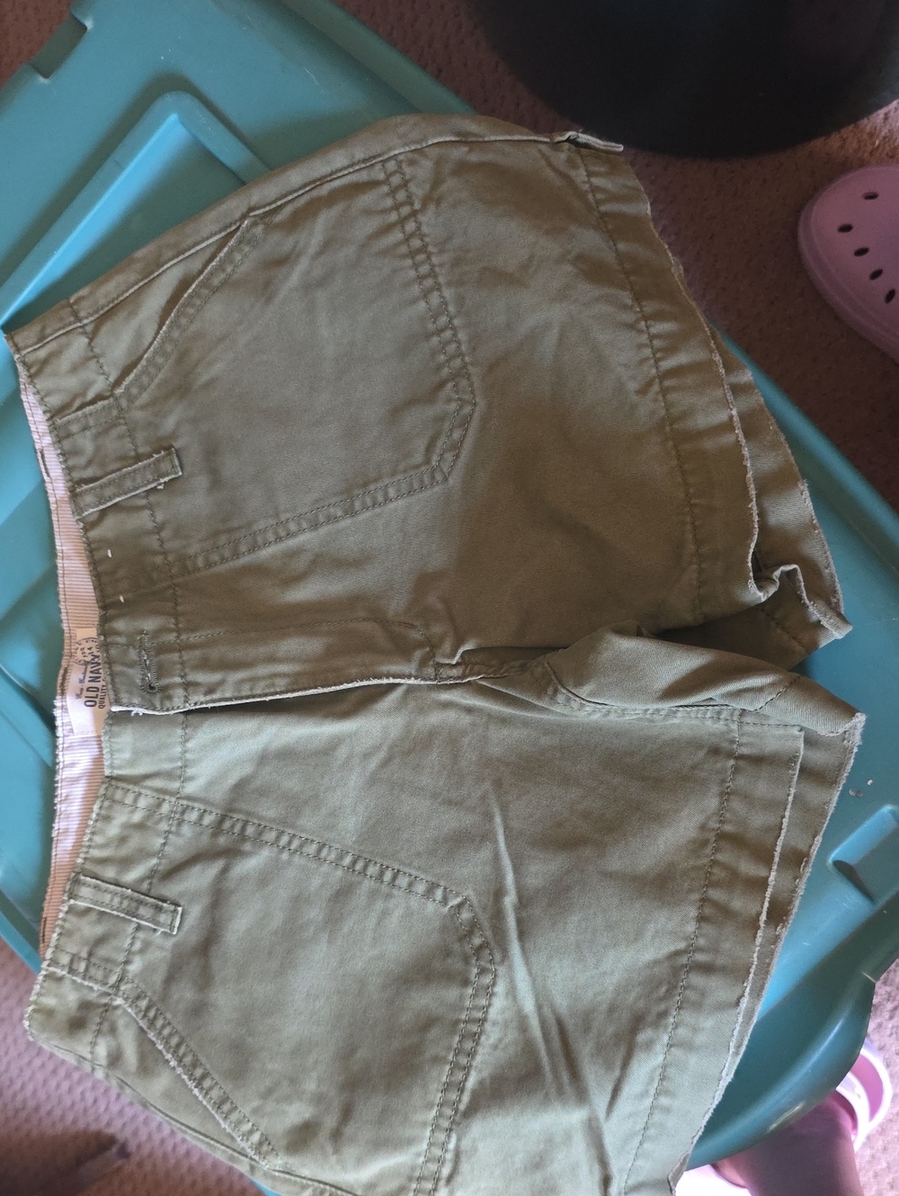 Old Navy Olive Utility Cotton Shorts